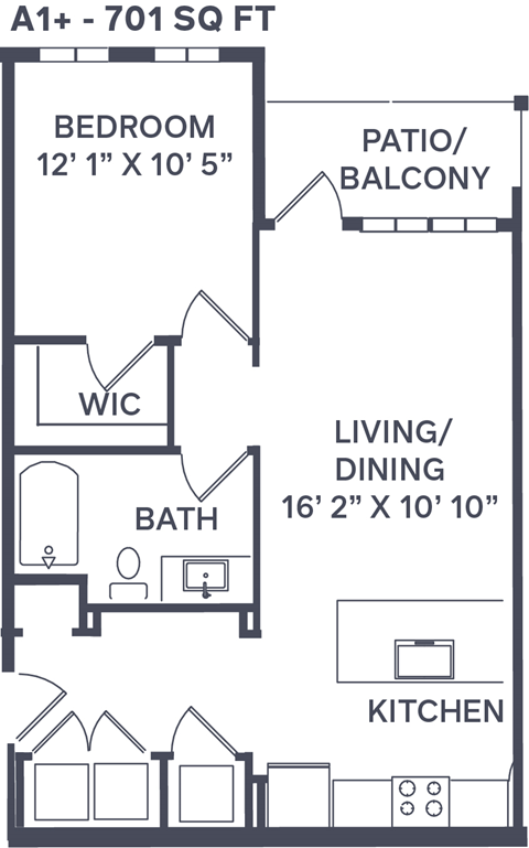 A1 Floor Plan at Taylor Farms, North Carolina, 28262